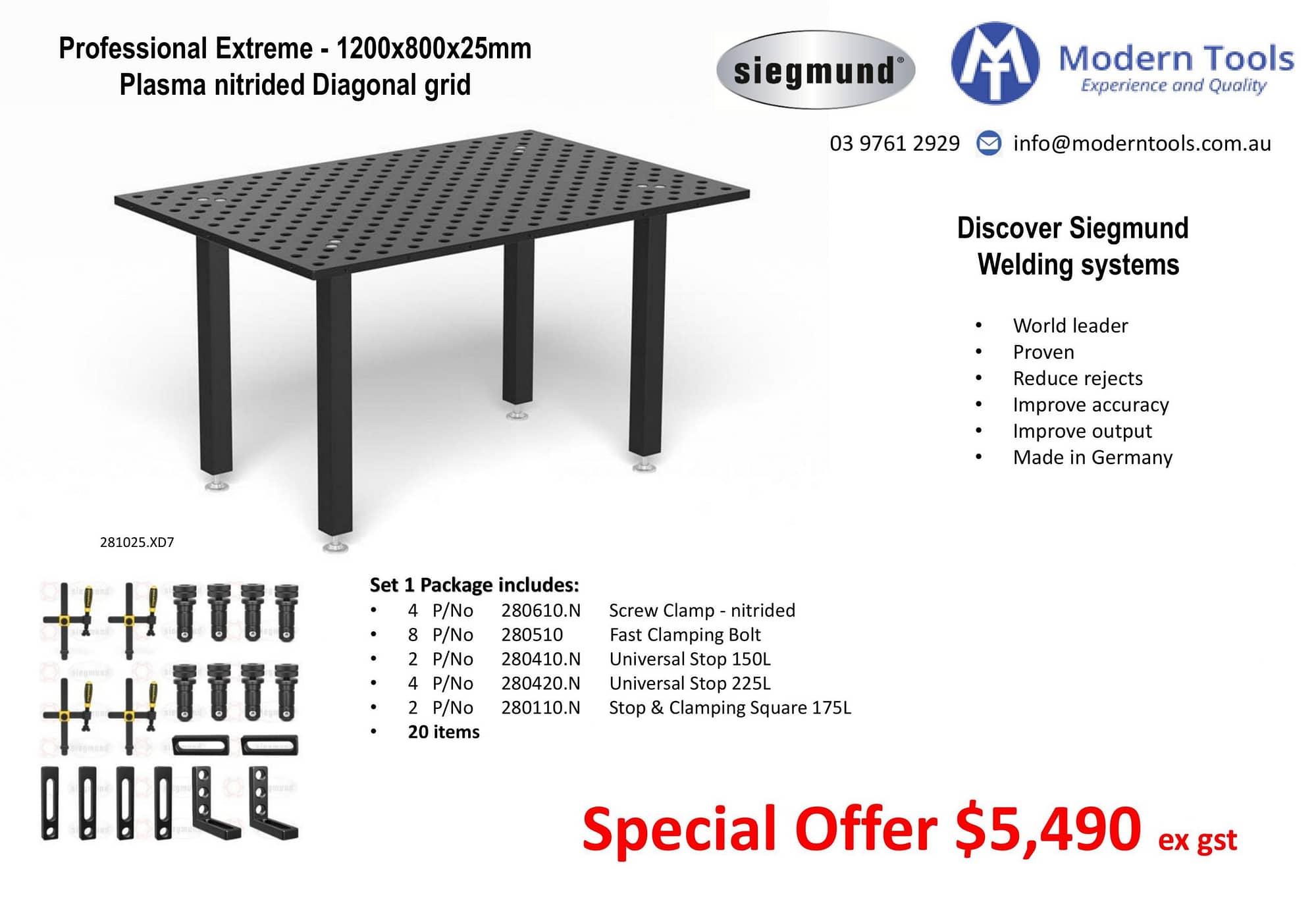 Welding Tables Special Package